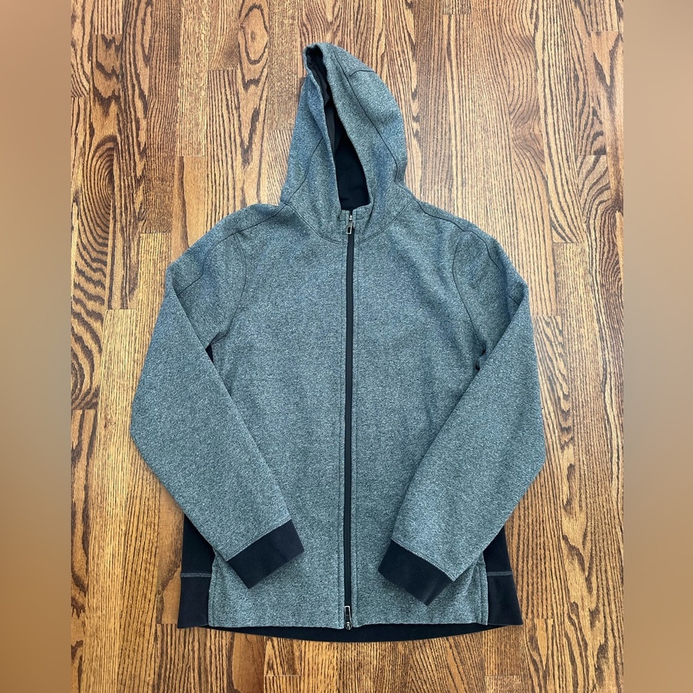 Lululemon Gray & black Hoodie Jacket full zip men’s size Large